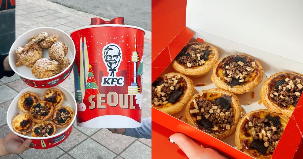 2025聖誕限定必吃！肯德基「聖誕首爾巨大桶」雪花起司炸雞+比司吉+可可流心蛋撻太欠吃！-1