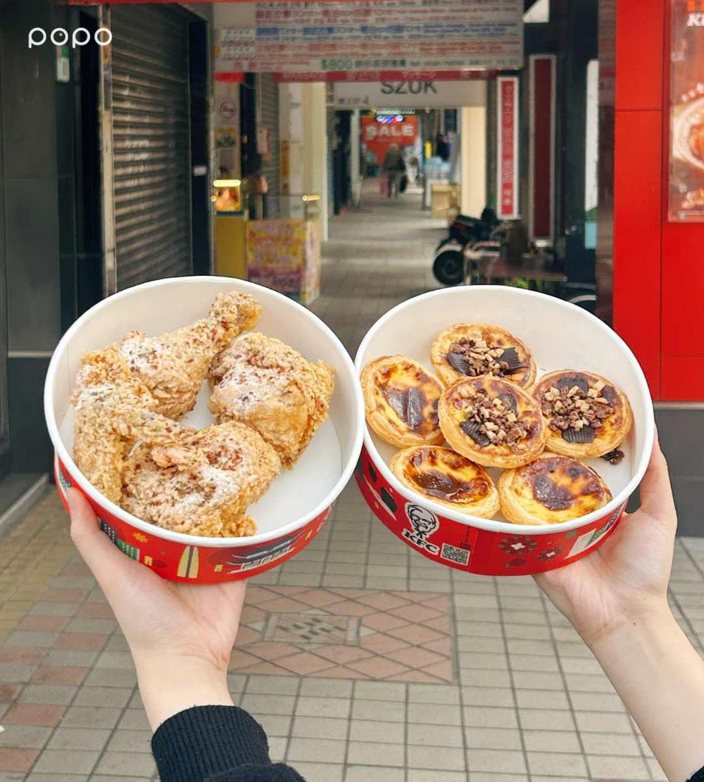 2025聖誕限定必吃！肯德基「聖誕首爾巨大桶」雪花起司炸雞+比司吉+可可流心蛋撻太欠吃！-2