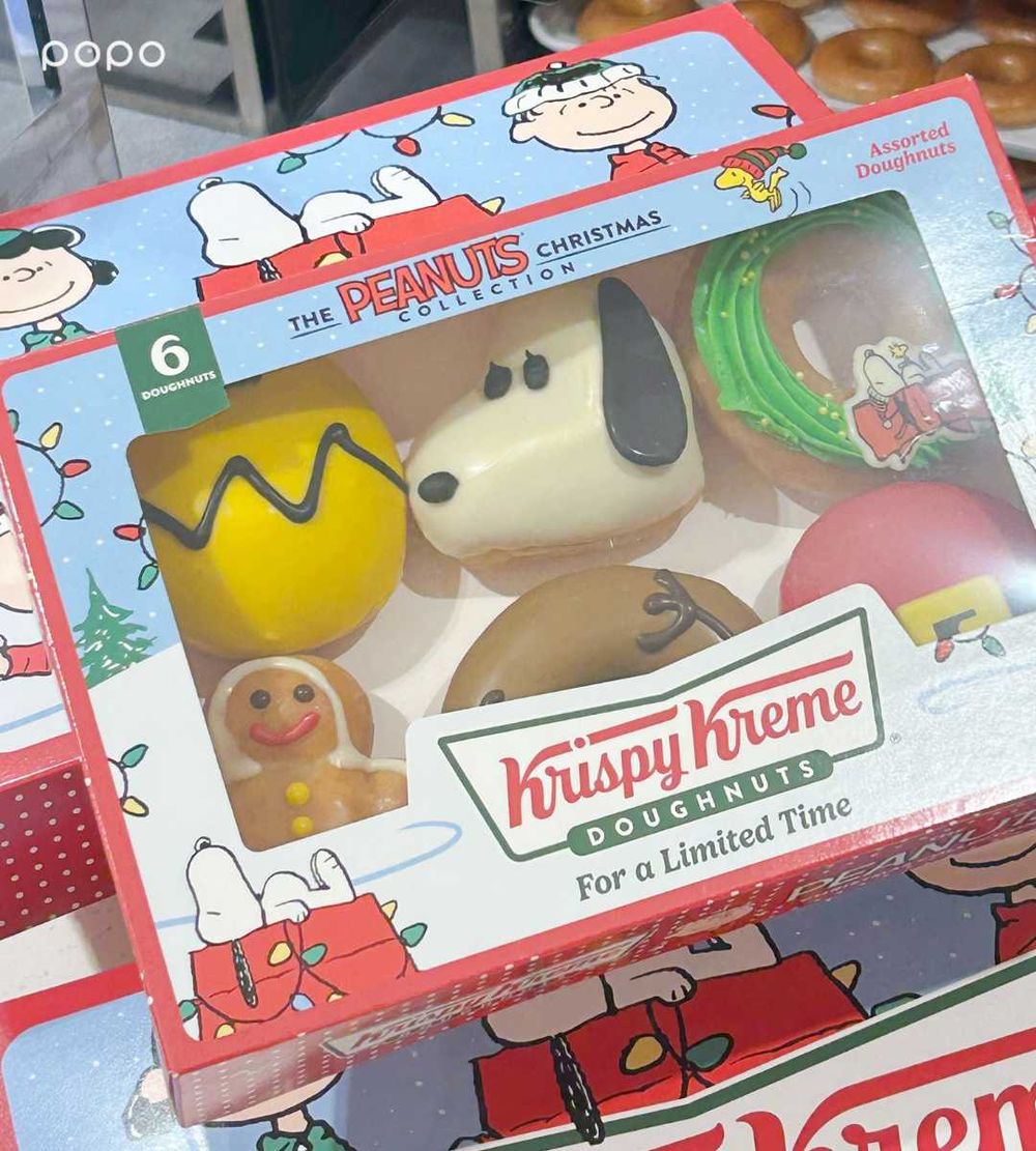 Krispy Kreme跟史努比聯名了！「大頭史努比、查理布朗肚肚甜甜圈」Q到捨不得吃、買再送聖誕小卡！-8