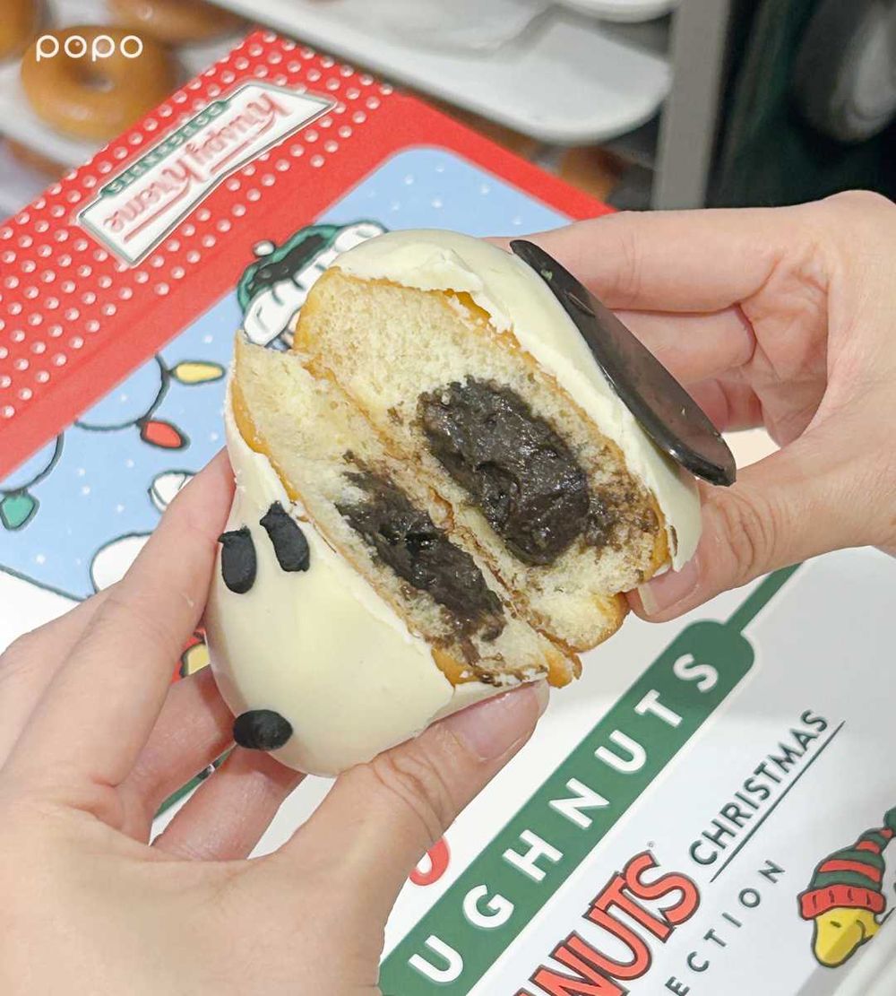 Krispy Kreme跟史努比聯名了！「大頭史努比、查理布朗肚肚甜甜圈」Q到捨不得吃、買再送聖誕小卡！-7