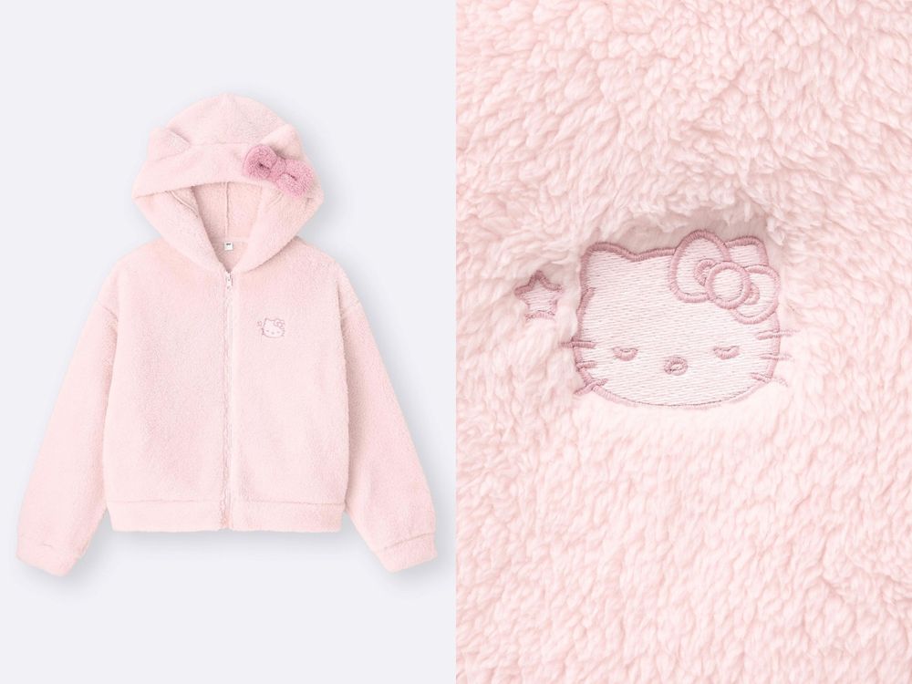  三麗鷗沒有要放過大家！GU推出Kitty、布丁狗聯名「眼睛閉閉」軟萌居家服！開賣日快記下！-8