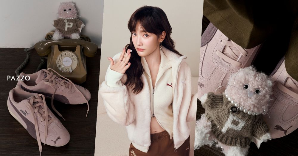 PUMA賽車鞋「玫瑰粉、丹寧藍」冬日新色超美！聯手PAZZO買鞋就送貓貓吊飾、快衝結帳！-12