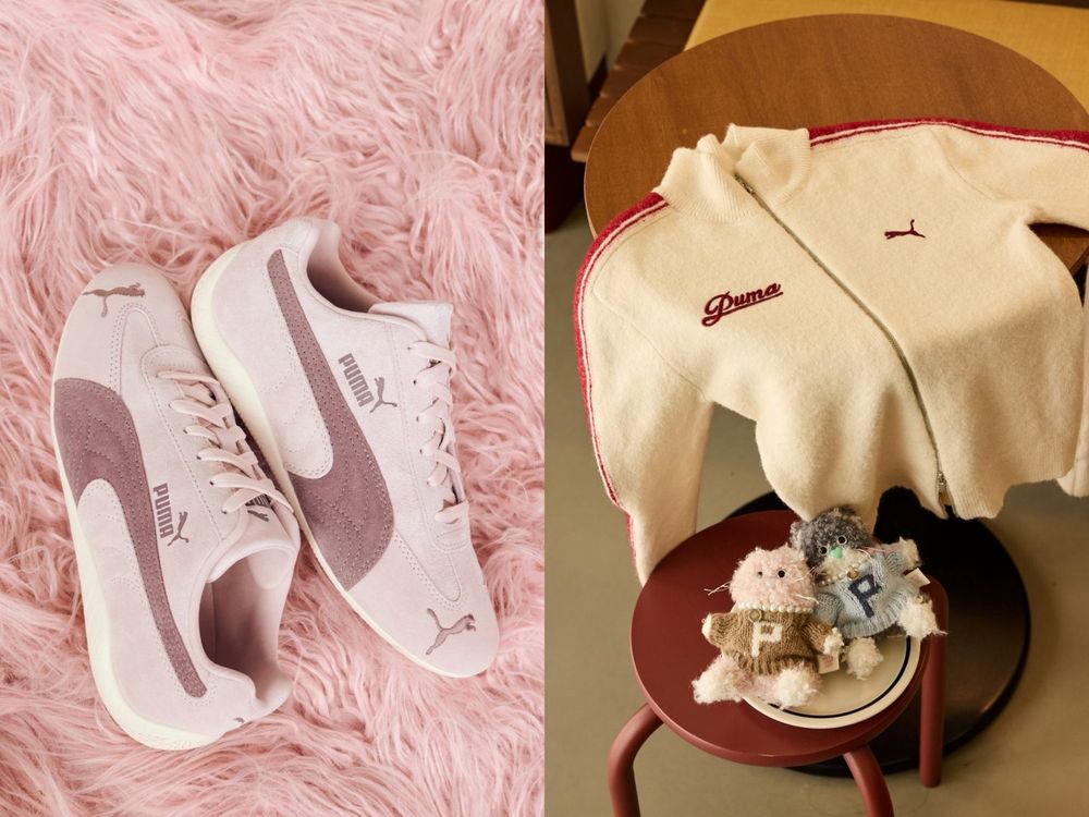 PUMA賽車鞋「玫瑰粉、丹寧藍」冬日新色超美！聯手PAZZO買鞋就送貓貓吊飾、快衝結帳！-5