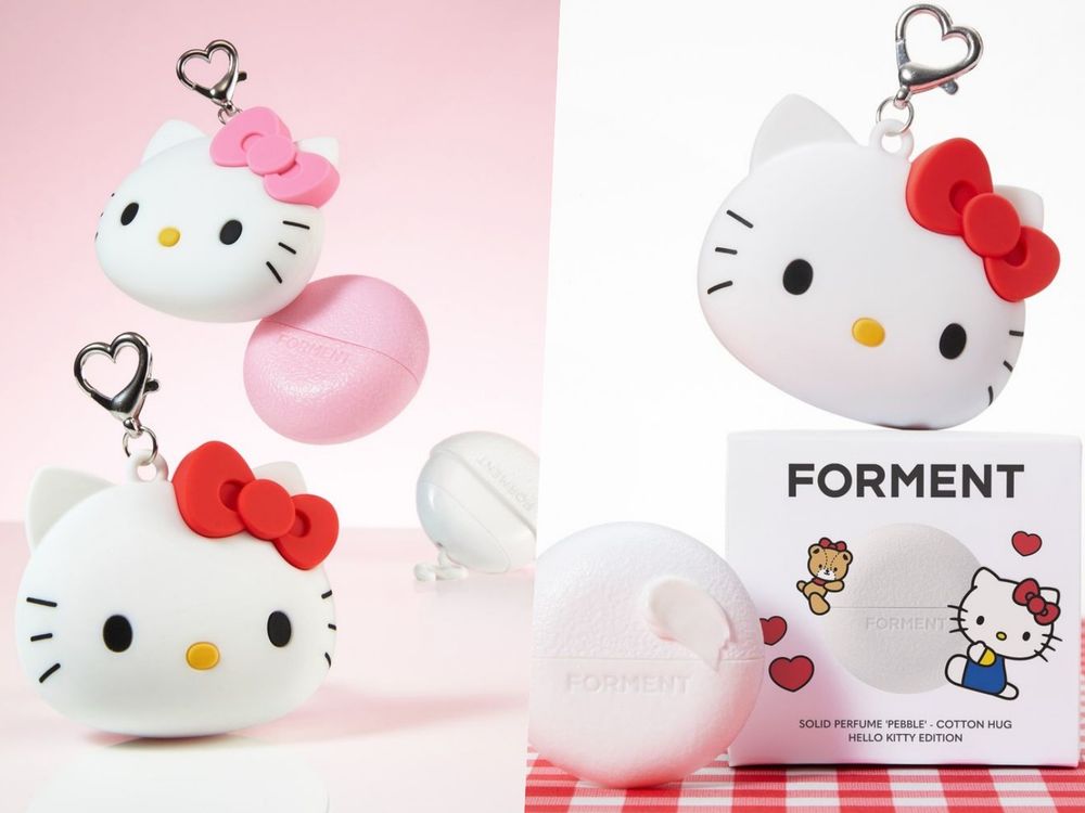 2025最強Hello Kitty美妝聯名願望清單！媚比琳底妝、Forment香膏、plu粉刺保養...，包裝爆炸萌！-7