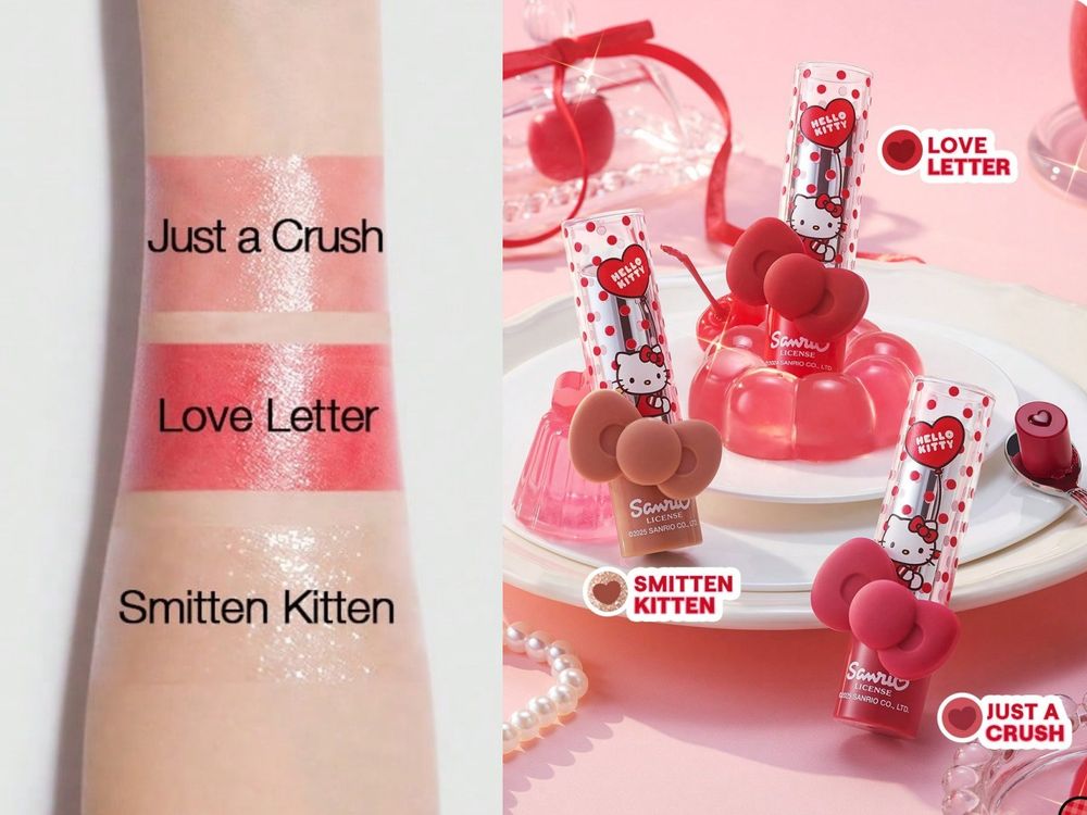 Hello Kitty風暴席捲美妝圈！SHEGLAM第二波凱蒂貓聯名全品項開箱，蝴蝶結夾心唇膏、無嘴貓粉撲、少女心噴發！-14