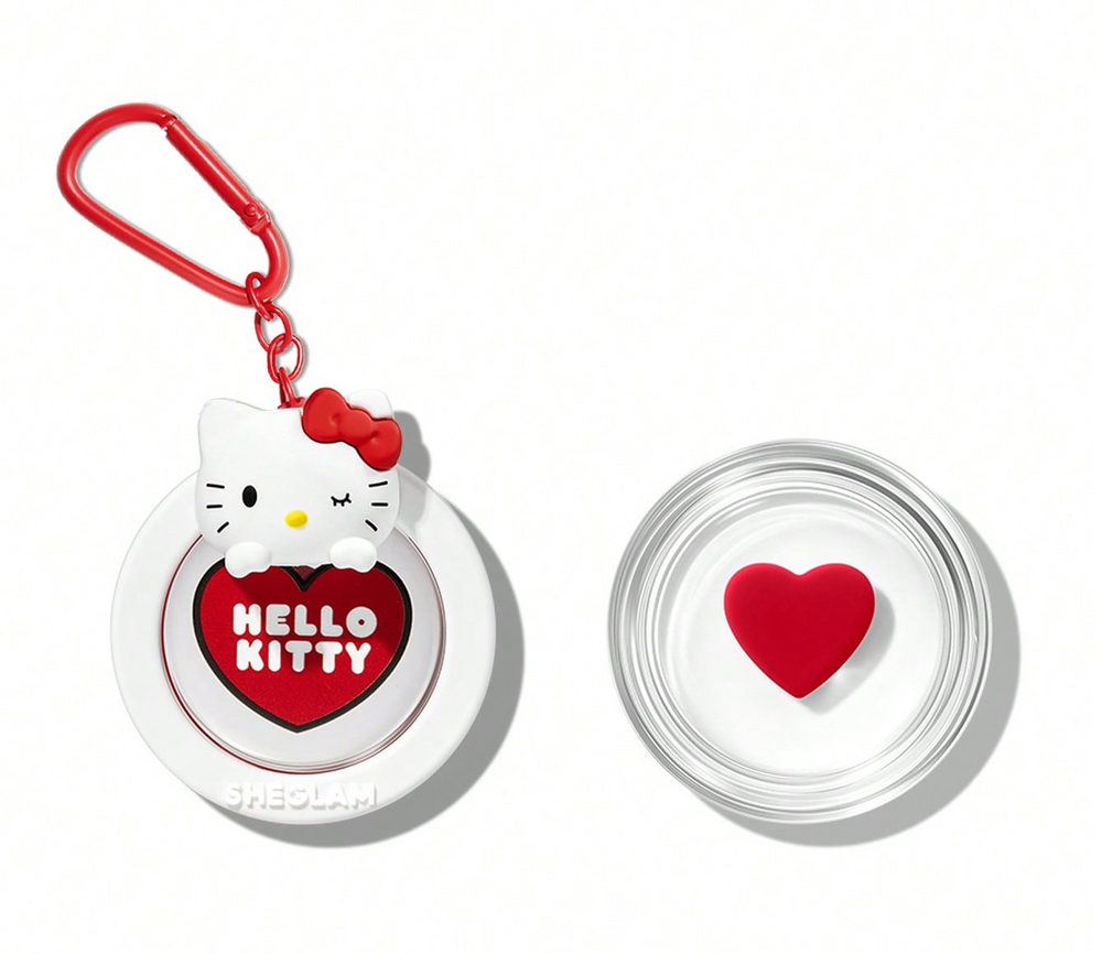 Hello Kitty風暴席捲美妝圈！SHEGLAM第二波凱蒂貓聯名全品項開箱，蝴蝶結夾心唇膏、無嘴貓粉撲、少女心噴發！-21