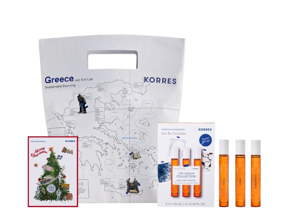 希臘植萃KORRES的溫柔聖誕禮物！「白色無花果＆午夜邂逅」新香登場，人氣清晨告白香氛禮盒、滾香三入組太想買回家收藏！-6