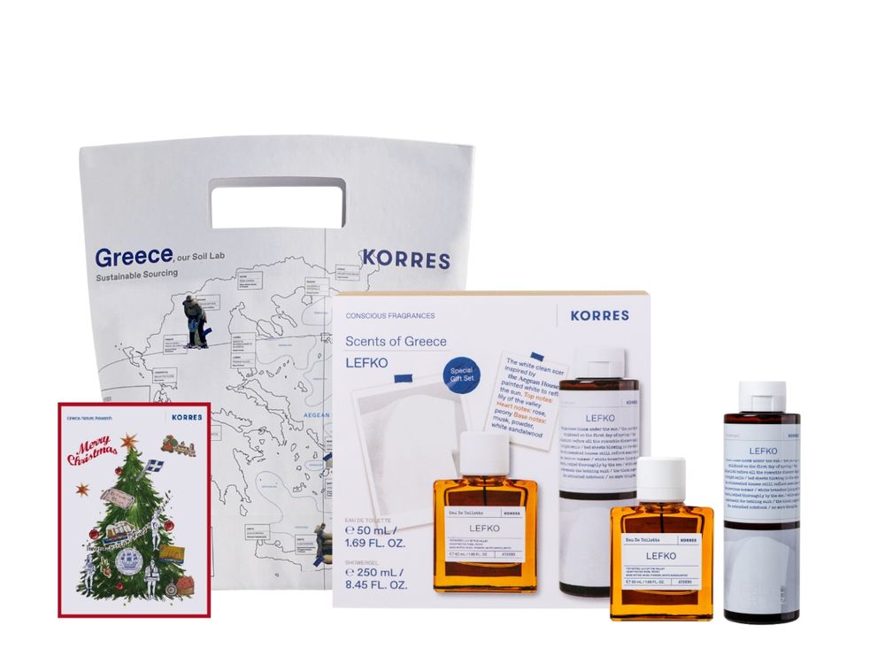 希臘植萃KORRES的溫柔聖誕禮物！「白色無花果＆午夜邂逅」新香登場，人氣清晨告白香氛禮盒、滾香三入組太想買回家收藏！-8