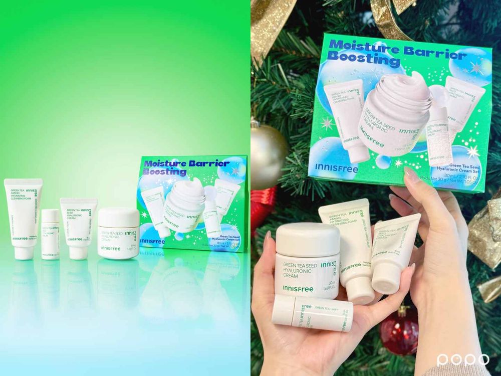 2025千元聖誕交換禮物推薦！珉奎最愛INNISFREE綠茶籽&美白精華、PDRN安瓶超值入組，滿額還有聖誕糖果包裝！-5