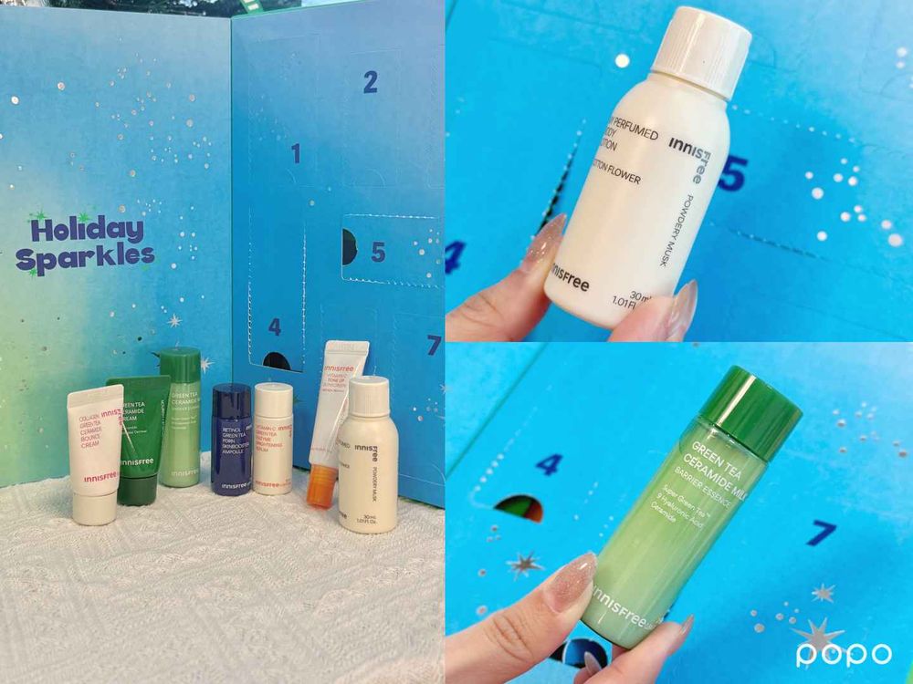2025千元聖誕交換禮物推薦！珉奎最愛INNISFREE綠茶籽&美白精華、PDRN安瓶超值入組，滿額還有聖誕糖果包裝！-9