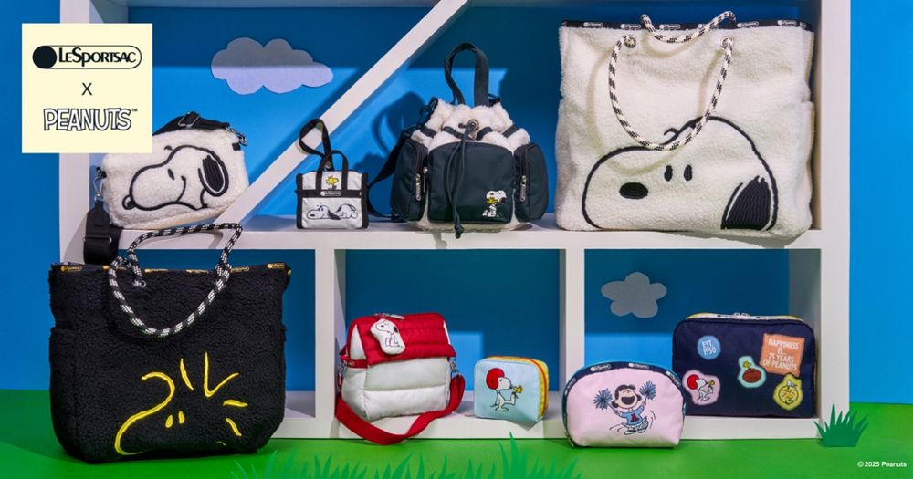 史努比聯名買不完！LeSportsac X PEANUTS聯名回歸！羊羔絨史努比托特包可愛爆炸！-1