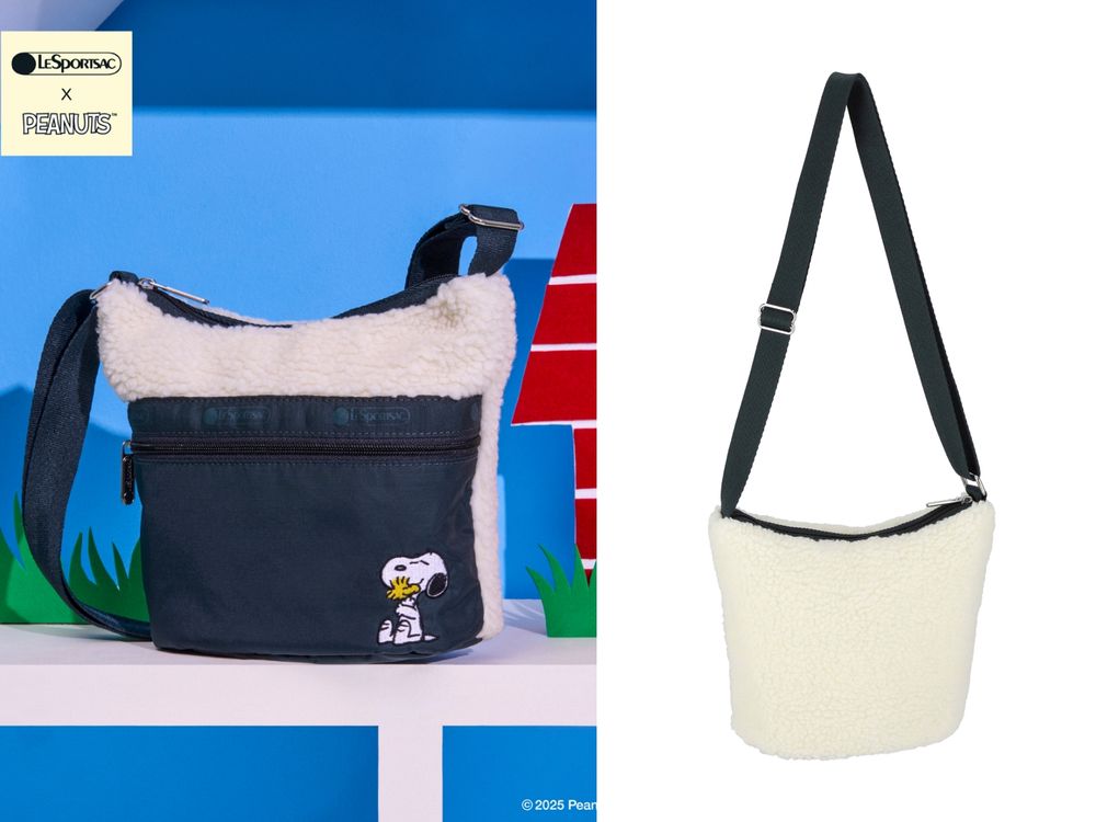史努比聯名買不完！LeSportsac X PEANUTS聯名回歸！羊羔絨史努比托特包可愛爆炸！-6