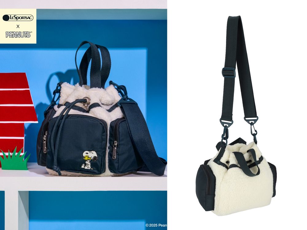 史努比聯名買不完！LeSportsac X PEANUTS聯名回歸！羊羔絨史努比托特包可愛爆炸！-7