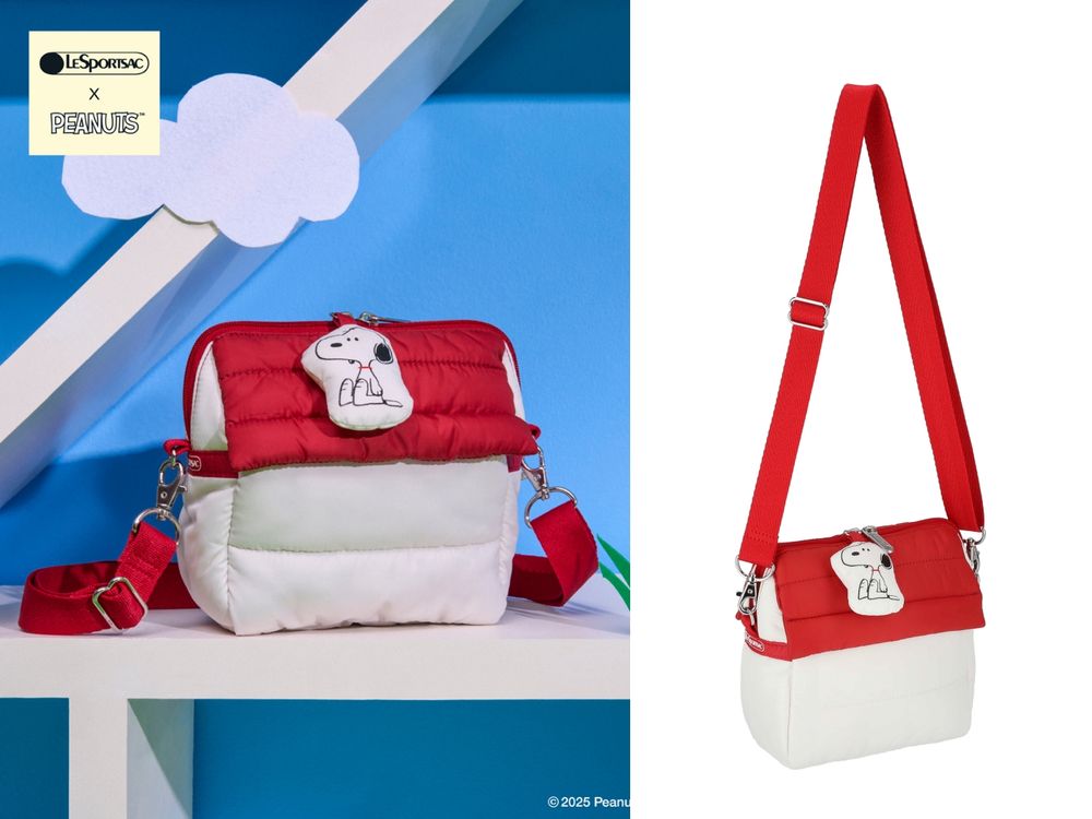 史努比聯名買不完！LeSportsac X PEANUTS聯名回歸！羊羔絨史努比托特包可愛爆炸！-9