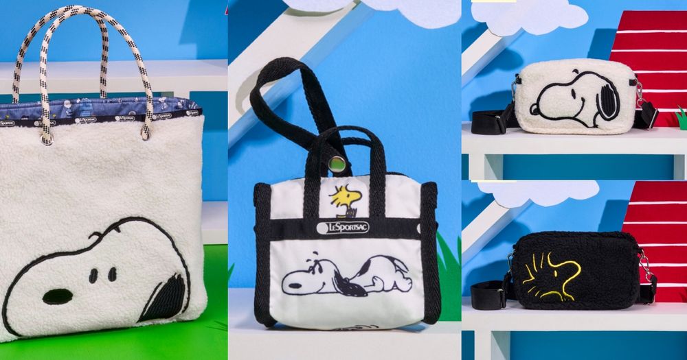 史努比聯名買不完！LeSportsac X PEANUTS聯名回歸！羊羔絨史努比托特包可愛爆炸！-12