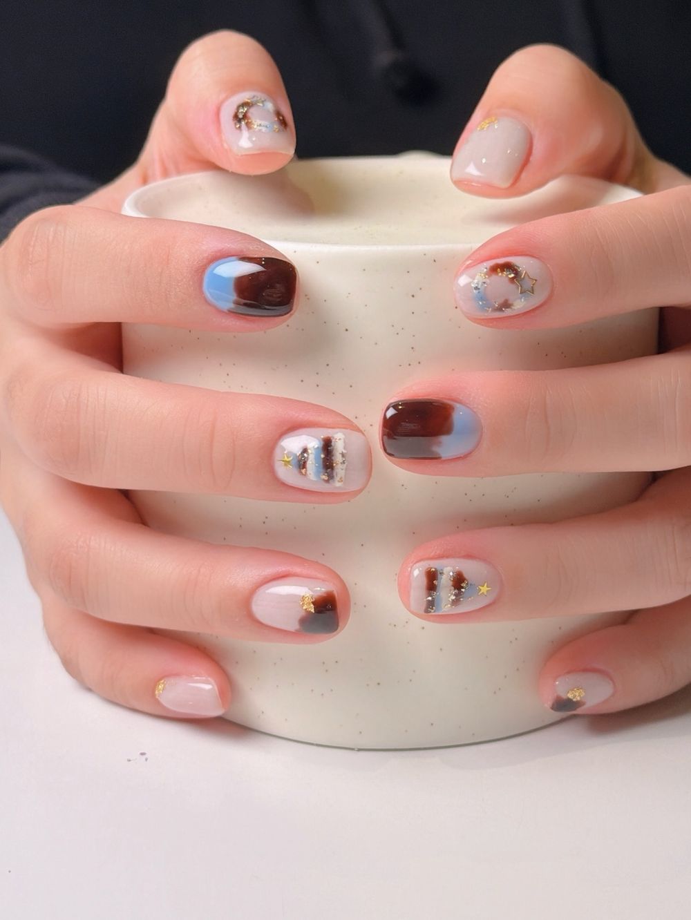 2025冬季毛衣風美甲目錄！韓國女生瘋傳12款「治癒系毛呢指彩」柔霧又顯白，試過一次就回不去！-16