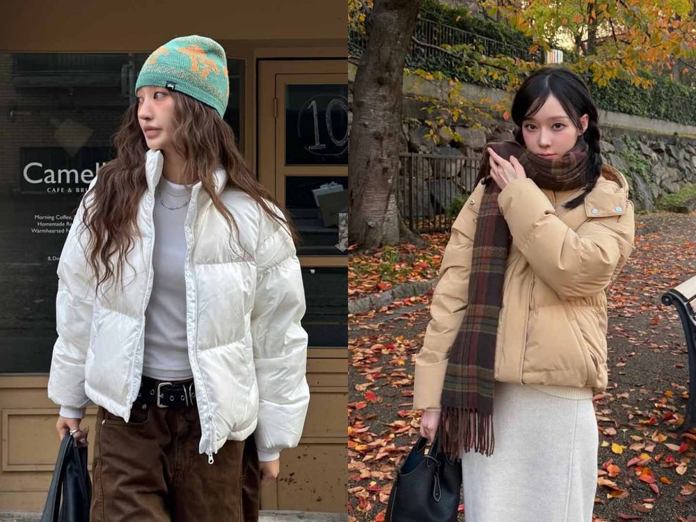 韓女冬天羽絨外套穿搭「不顯腫」秘訣藏在這！漆面款是今年關鍵字、上短下長比例直接瘦一圈！-20