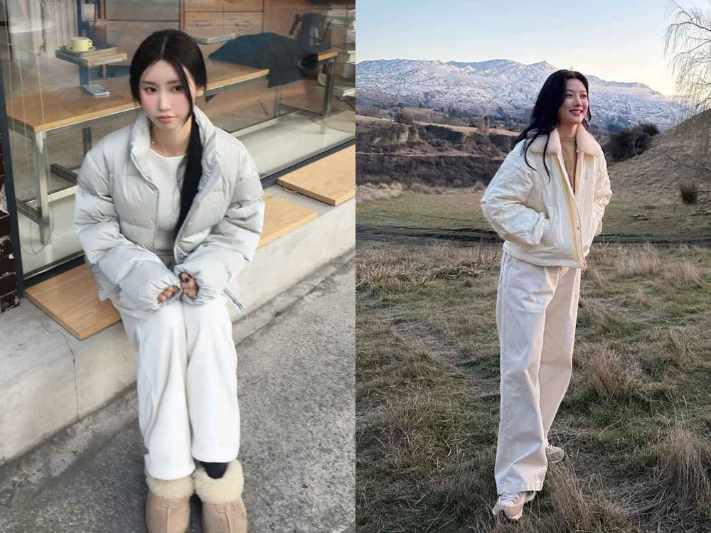 韓女冬天羽絨外套穿搭「不顯腫」秘訣藏在這！漆面款是今年關鍵字、上短下長比例直接瘦一圈！-16