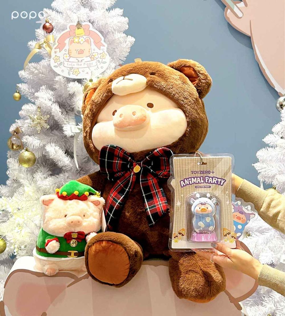 罐頭豬LuLu冬季快閃店在台中！「50公分泰迪Lu玩偶&聖誕系列吊飾」太可愛、買盲盒再送Q翻收納盒！-16