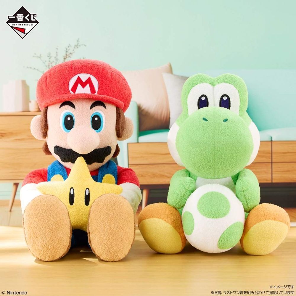 日妞都在搶！超級瑪利歐一番賞「耀西絨毛玩偶、問號方塊小碟子、奇諾比奧面紙套」Q到想收整套！-2