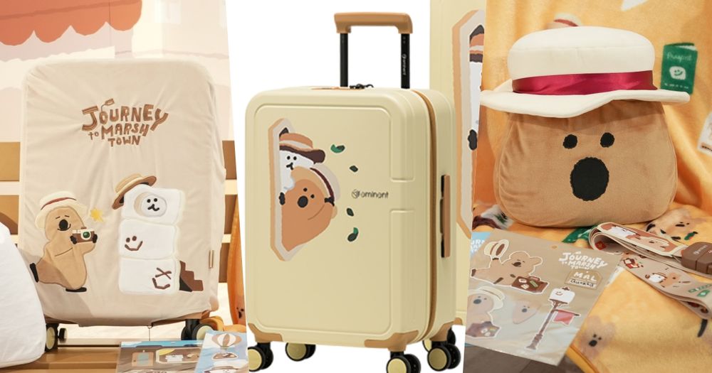 萬國通路eminent聯名人氣IP「DINOTAENG」矮袋鼠「旅行裝扮」行李箱、收納可愛爆！-9