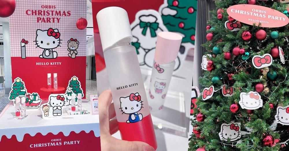 2025日本聖誕最萌三麗鷗聯名登場！ORBIS攜手HELLO KITTY表參道限定活動，明星精華化妝水限定瓶裝、必收藏！-1