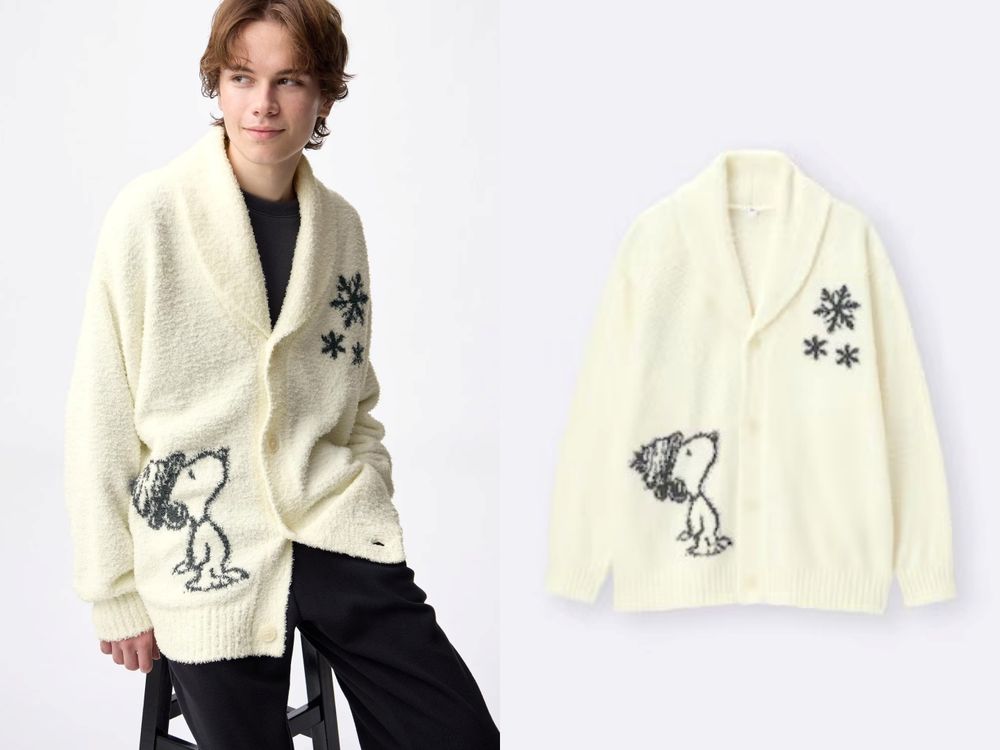 GU日本聖誕限定「史努比聯名」可愛爆！軟綿睡衣、史努比耳朵外套...去日本要整組扛回來！-6