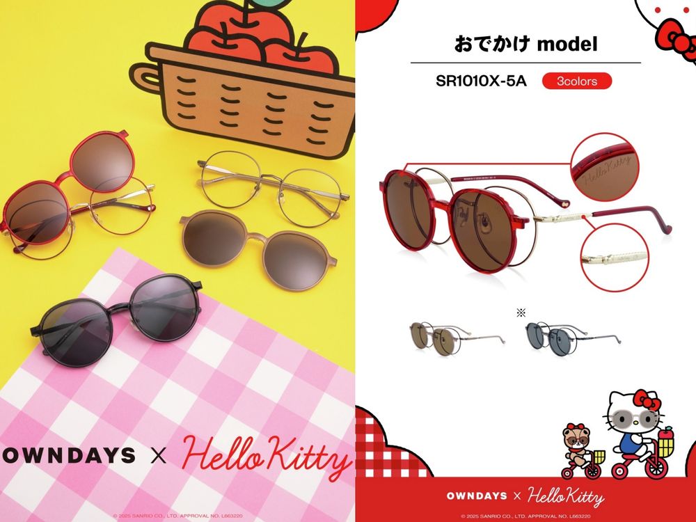Kitty聯名買沒完！OWNDAYS推出Hello Kitty凱蒂貓眼鏡！蝴蝶結、愛心細節超可愛！-6