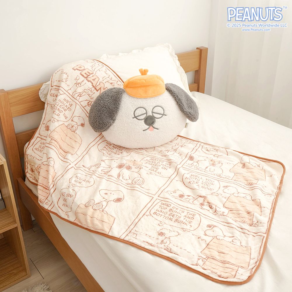 7-11開賣超可愛史努比抽抽樂！「笨笨歐拉夫抱枕毯、粉橘色史努比毛絨束口袋」全都太想要！-2