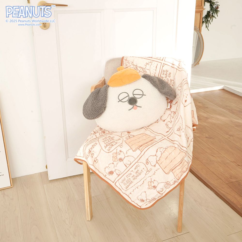 7-11開賣超可愛史努比抽抽樂！「笨笨歐拉夫抱枕毯、粉橘色史努比毛絨束口袋」全都太想要！-3