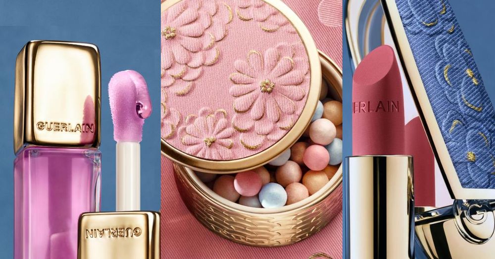 2026春季限量彩妝推薦！嬌蘭紅寶之吻唇膏、眼影盤換上珍稀緹花丹寧外殼，幻彩蜜粉球首加入淺藍粉珠，冷白膚色必收！-1