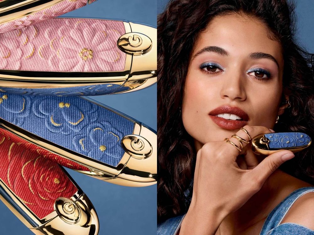 2026春季限量彩妝推薦！嬌蘭紅寶之吻唇膏、眼影盤換上珍稀緹花丹寧外殼，幻彩蜜粉球首加入淺藍粉珠，冷白膚色必收！-2