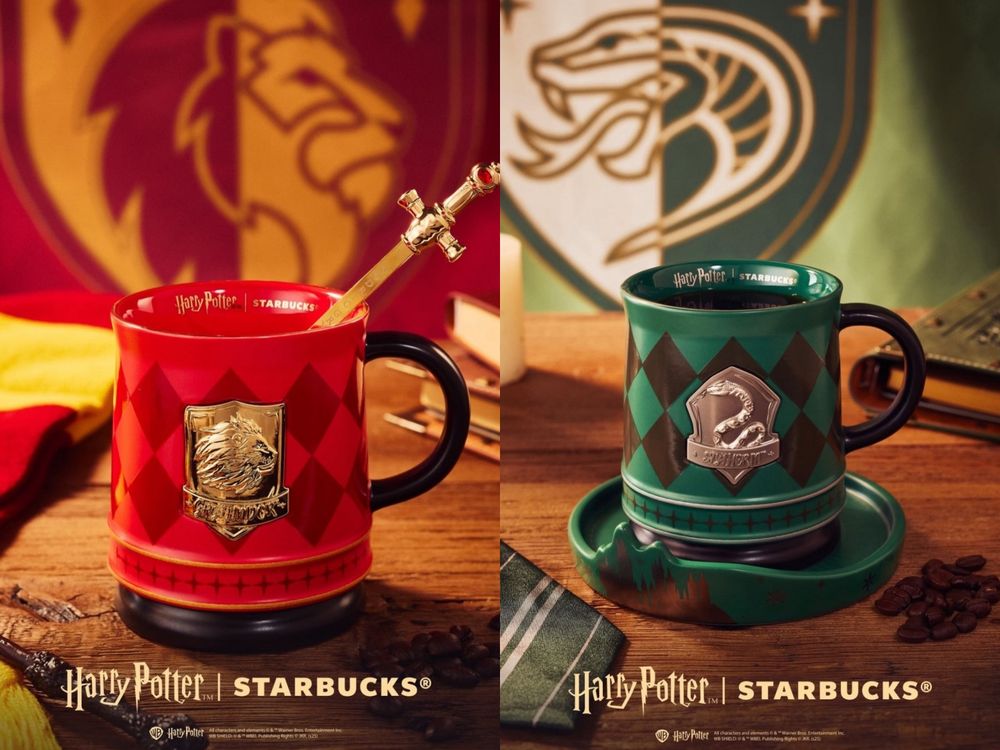 星巴克跟哈利波特聯名了！「四大學院馬克杯、霍格華茲學院玻璃杯、魔法師小熊吊飾」全都太想買！-15