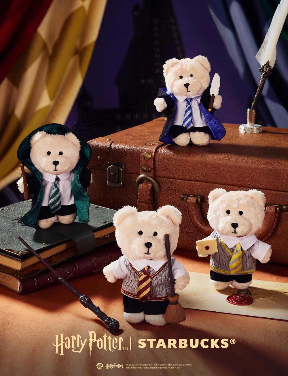 星巴克跟哈利波特聯名了！「四大學院馬克杯、霍格華茲學院玻璃杯、魔法師小熊吊飾」全都太想買！-17