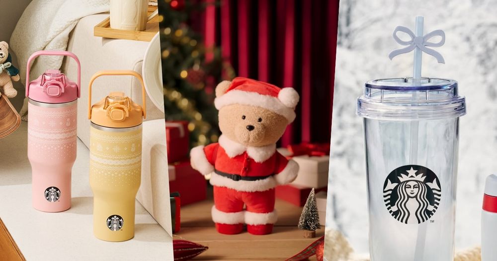 2025韓國星巴克冬季必買8大新品推薦！「毛衣花紋水壺、聖誕小熊玩偶、蝴蝶結水杯」韓妞都在搶！-1