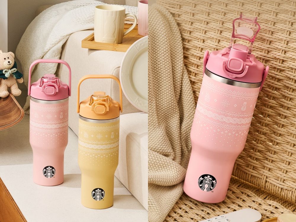 2025韓國星巴克冬季必買8大新品推薦！「毛衣花紋水壺、聖誕小熊玩偶、蝴蝶結水杯」韓妞都在搶！-7