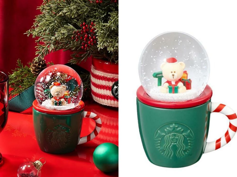 2025韓國星巴克冬季必買8大新品推薦！「毛衣花紋水壺、聖誕小熊玩偶、蝴蝶結水杯」韓妞都在搶！-10