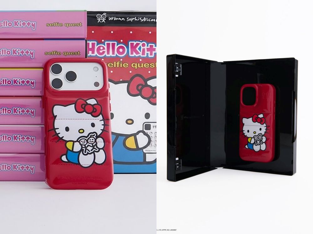明星都瘋「羽絨手機殼」也推出Kitty聯名了！超卡哇伊Urban Sophistication三麗鷗手機殼、只在這有賣！-5