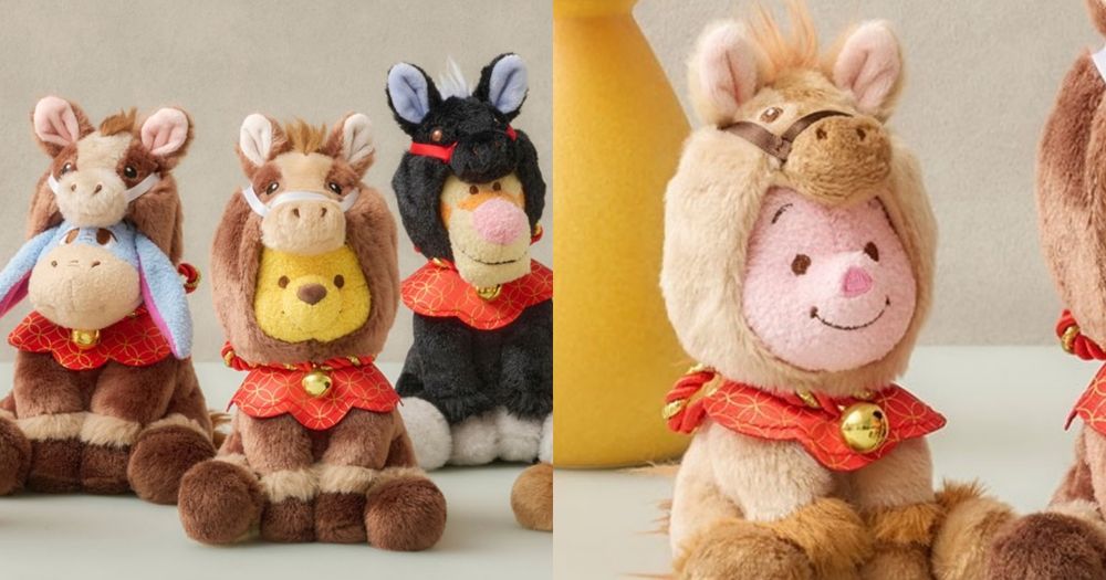 2026馬年限定小熊維尼周邊來了！超可愛「白色小馬維尼玩偶、淺棕馬小豬絨毛吊飾」全都要收藏！-1