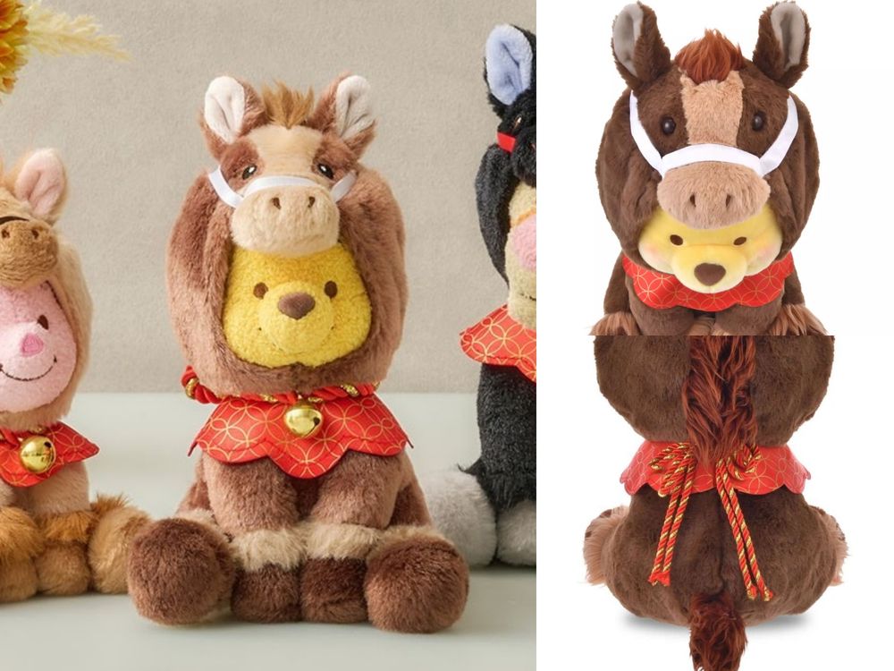 2026馬年限定小熊維尼周邊來了！超可愛「白色小馬維尼玩偶、淺棕馬小豬絨毛吊飾」全都要收藏！-2