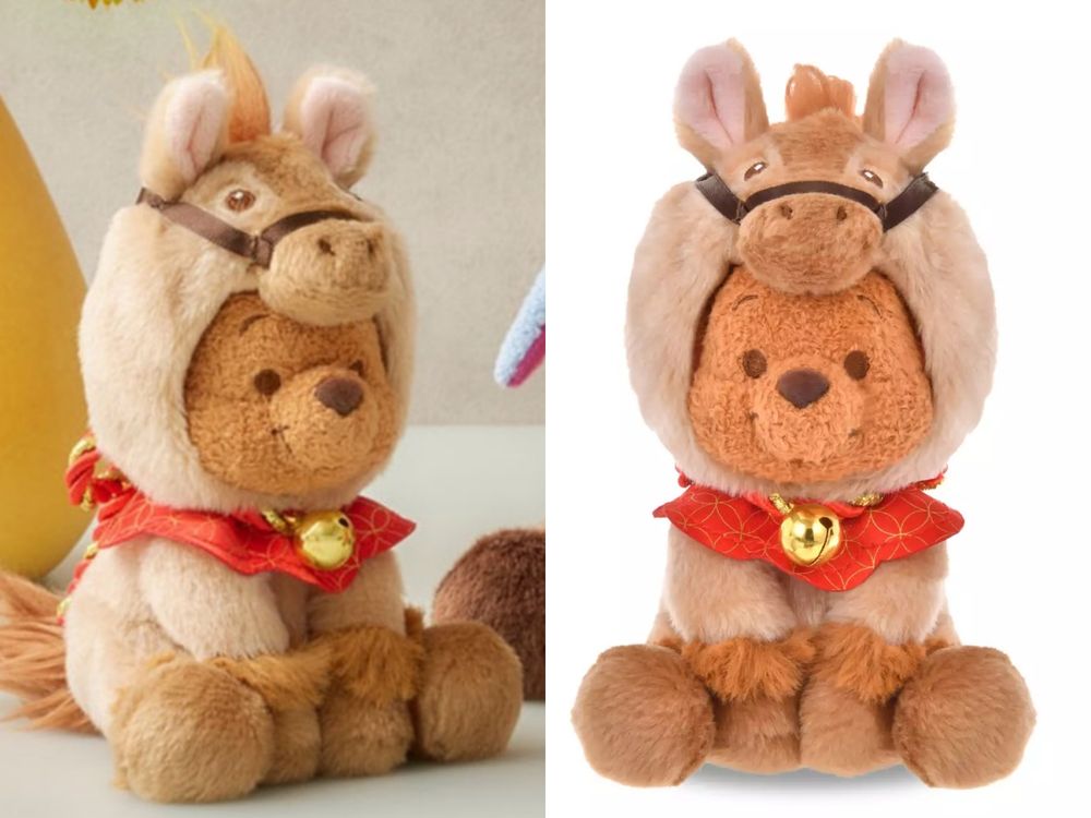 2026馬年限定小熊維尼周邊來了！超可愛「白色小馬維尼玩偶、淺棕馬小豬絨毛吊飾」全都要收藏！-9