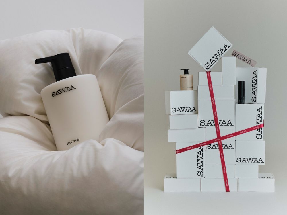 木質調香氛迷命定年末禮盒！SAWAA經典暖衫護髮油＋去角質沐浴露入組，全新「微光身體乳」睡前好眠必備！-3