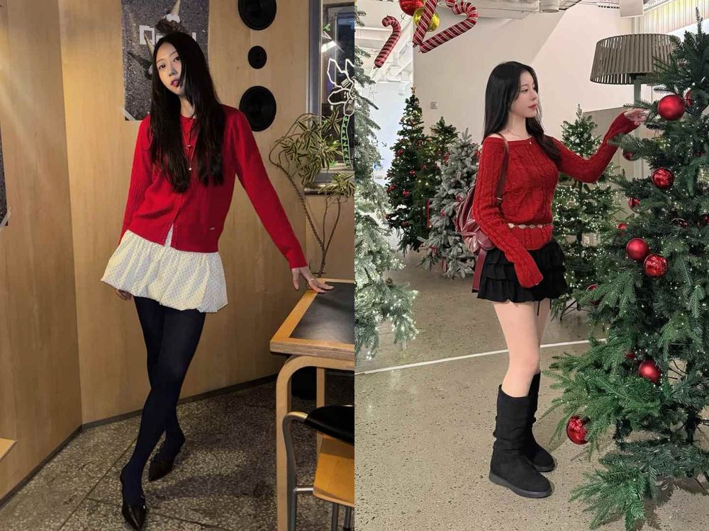 今年跨年就這樣穿！6招「冬日心機穿搭」升級版！亮片、紅色是關鍵字、拍美照全靠這招！-9