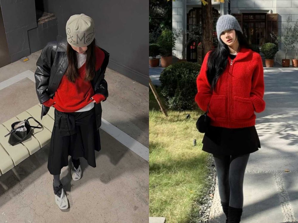 今年跨年就這樣穿！6招「冬日心機穿搭」升級版！亮片、紅色是關鍵字、拍美照全靠這招！-8