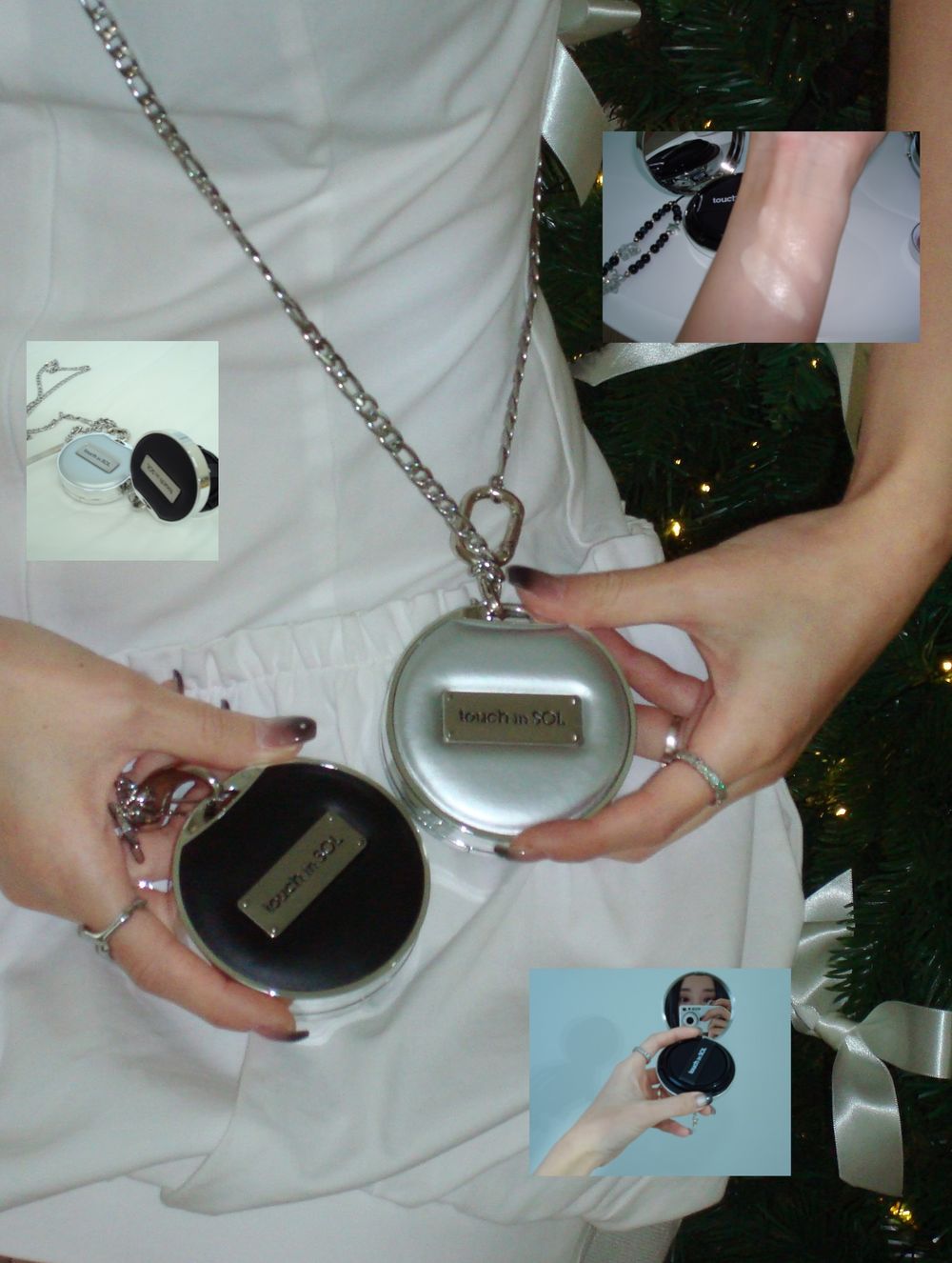 韓系底妝變成爆款小包包！Gen Z必備最潮吊飾氣墊粉餅，精品皮革外型＋潮流金屬LOGO標牌，柔霧潤光兩種妝感任你挑！-6