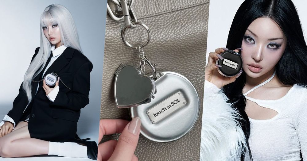 韓系底妝變成爆款小包包！Gen Z必備最潮吊飾氣墊粉餅，精品皮革外型＋潮流金屬LOGO標牌，柔霧潤光兩種妝感任你挑！-1