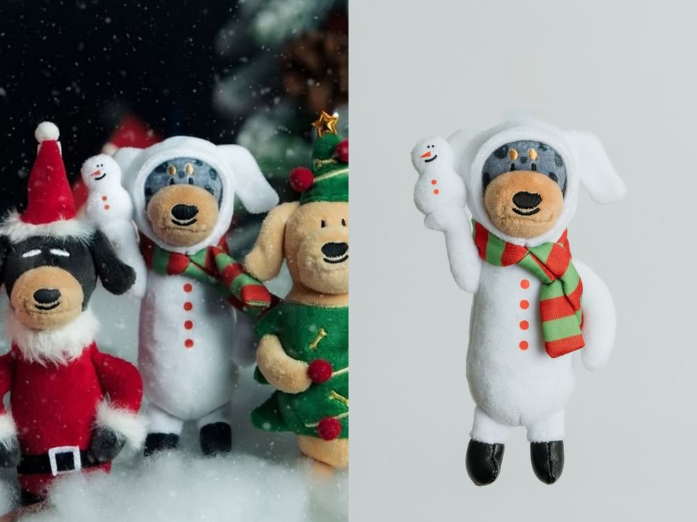 社群爆紅「泰國臘腸狗吊飾」推聖誕節限定版！超可愛「聖誕樹奶油臘腸、雪人斑點臘腸」全都太想買！-4