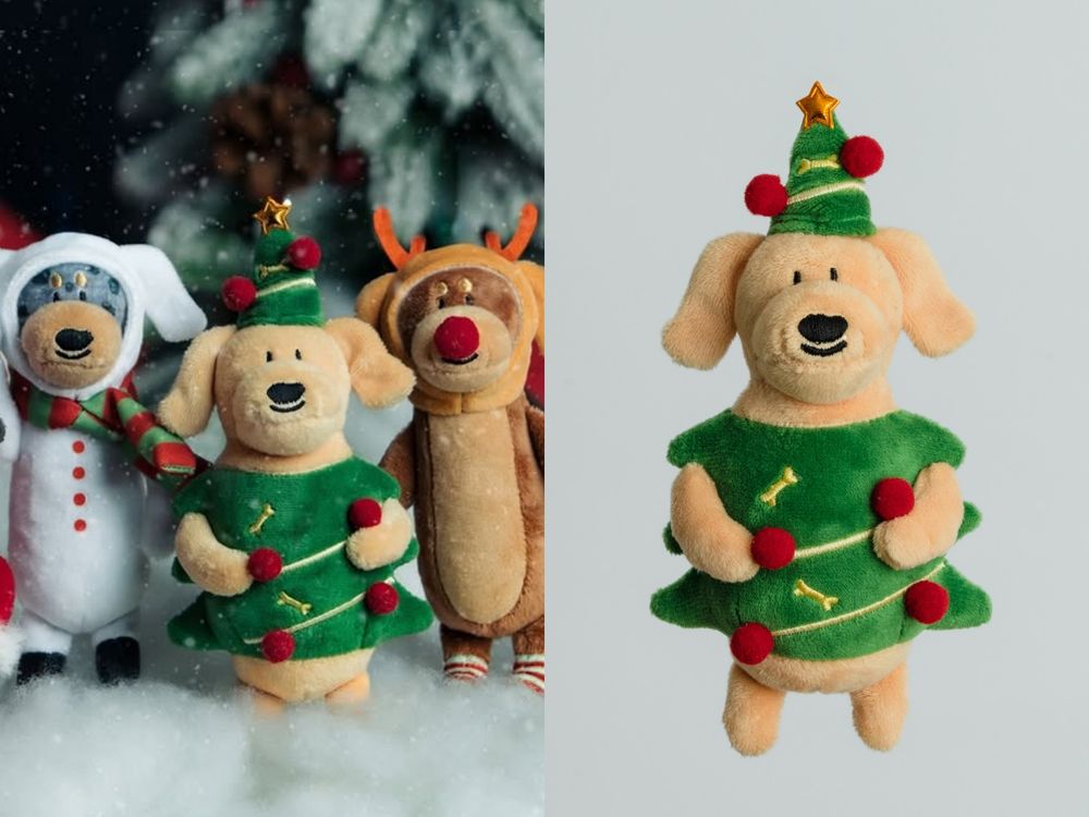 社群爆紅「泰國臘腸狗吊飾」推聖誕節限定版！超可愛「聖誕樹奶油臘腸、雪人斑點臘腸」全都太想買！-3