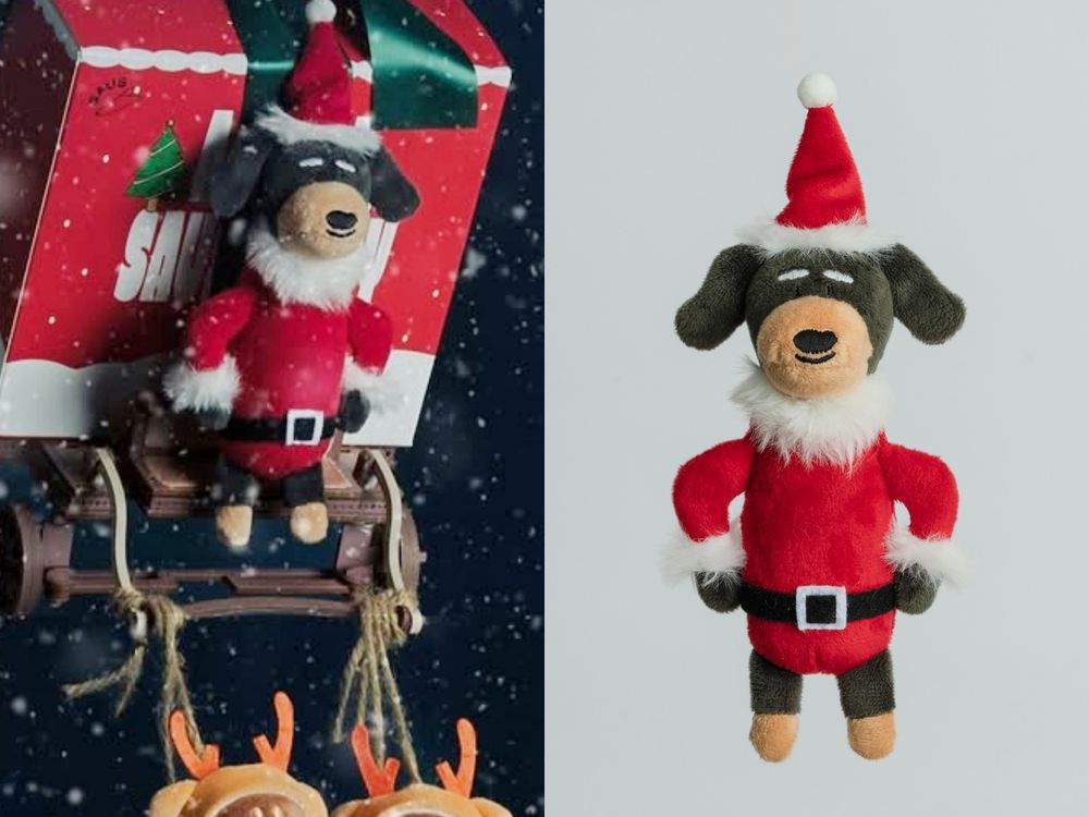 社群爆紅「泰國臘腸狗吊飾」推聖誕節限定版！超可愛「聖誕樹奶油臘腸、雪人斑點臘腸」全都太想買！-5