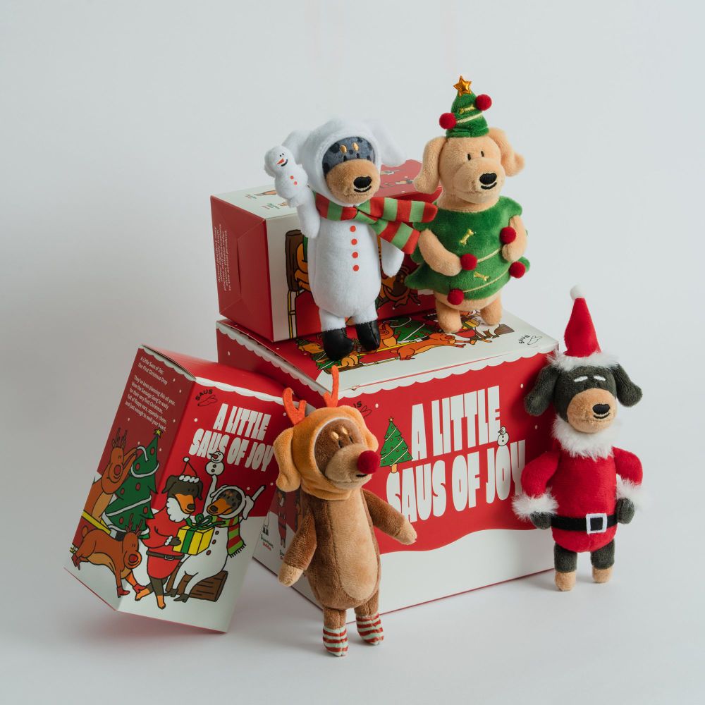 社群爆紅「泰國臘腸狗吊飾」推聖誕節限定版！超可愛「聖誕樹奶油臘腸、雪人斑點臘腸」全都太想買！-7